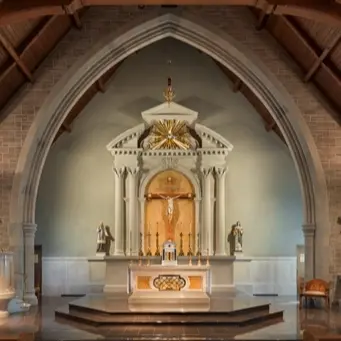 St Catherine of Siena Simsbury CT Catholic Church exterior featuring the parish entrance, beautiful architecture, and a welcoming place of worship in Simsbury, Connecticut.